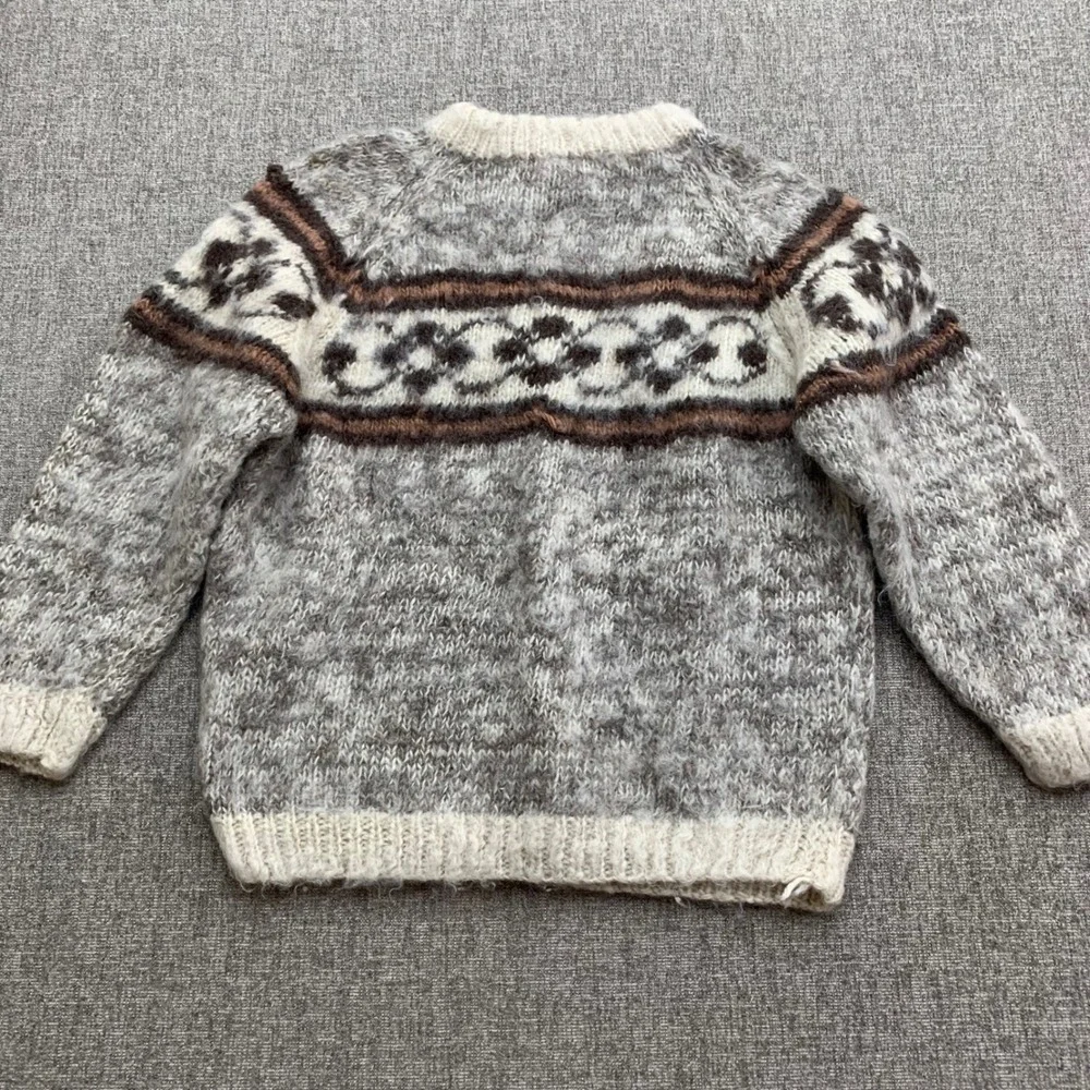 VTG Handmade 100% Wool Fair Isle Sweater Nepal Mens Womens Unisex L ? READ - Picture 7 of 9
